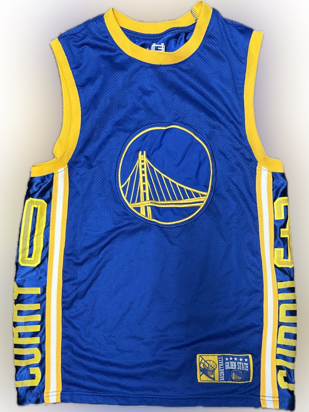 NBA Golden State Blue & Yellow Basketball Jersey | Sz S